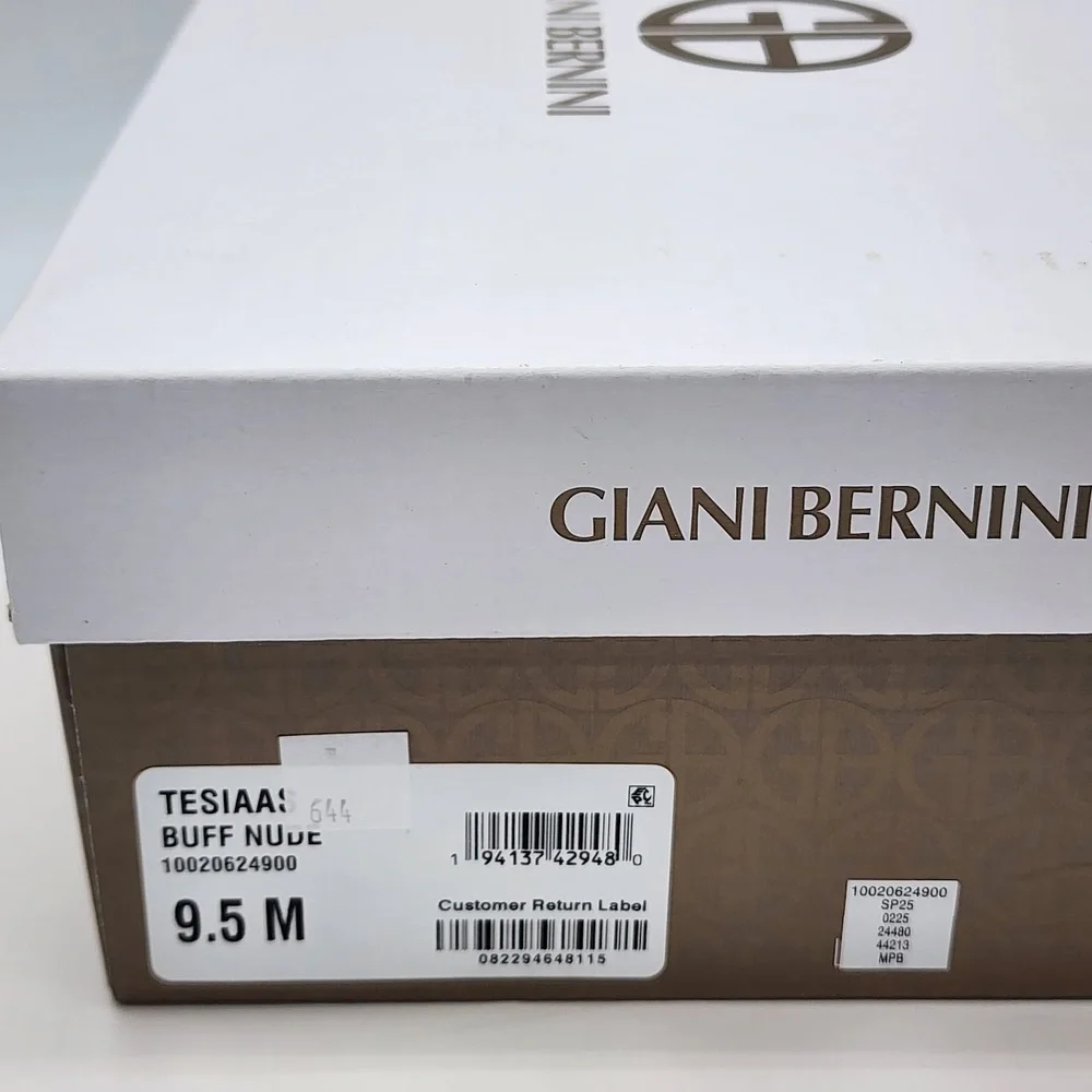 NEW - Giani Bernini Tesiaas Buff Nude Mesh Lace-Up Sneakers Women's Size 9.5 M